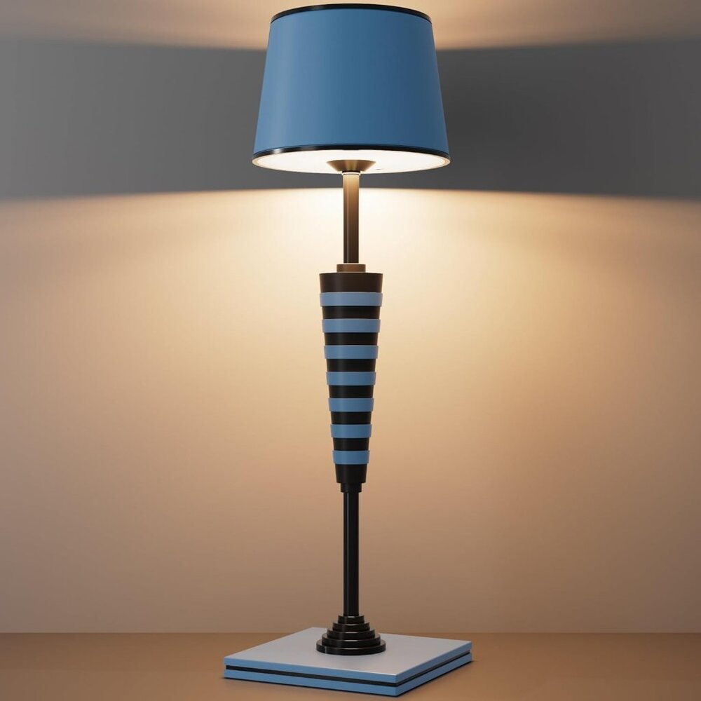 New Cordless Table/Desk Lamp, 8000mAh Rechargeable Battery Operated blue & Black